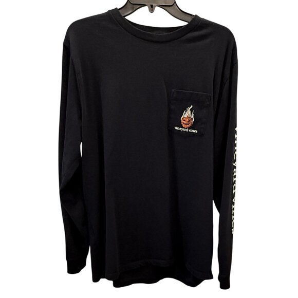 Vineyard Vines Other - Vineyard Vines Headless Horseman Mens Black Long Sleeve T-Shirt Pocket Large
